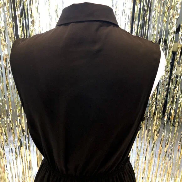 Black Dress Rhinestone Embellishment Embroidered Lace Size M Forever 21 Evening - Picture 9 of 16